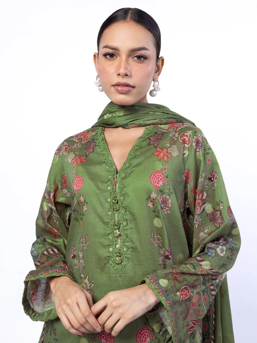 PRINTED JACQUARD SUIT 3 PC
