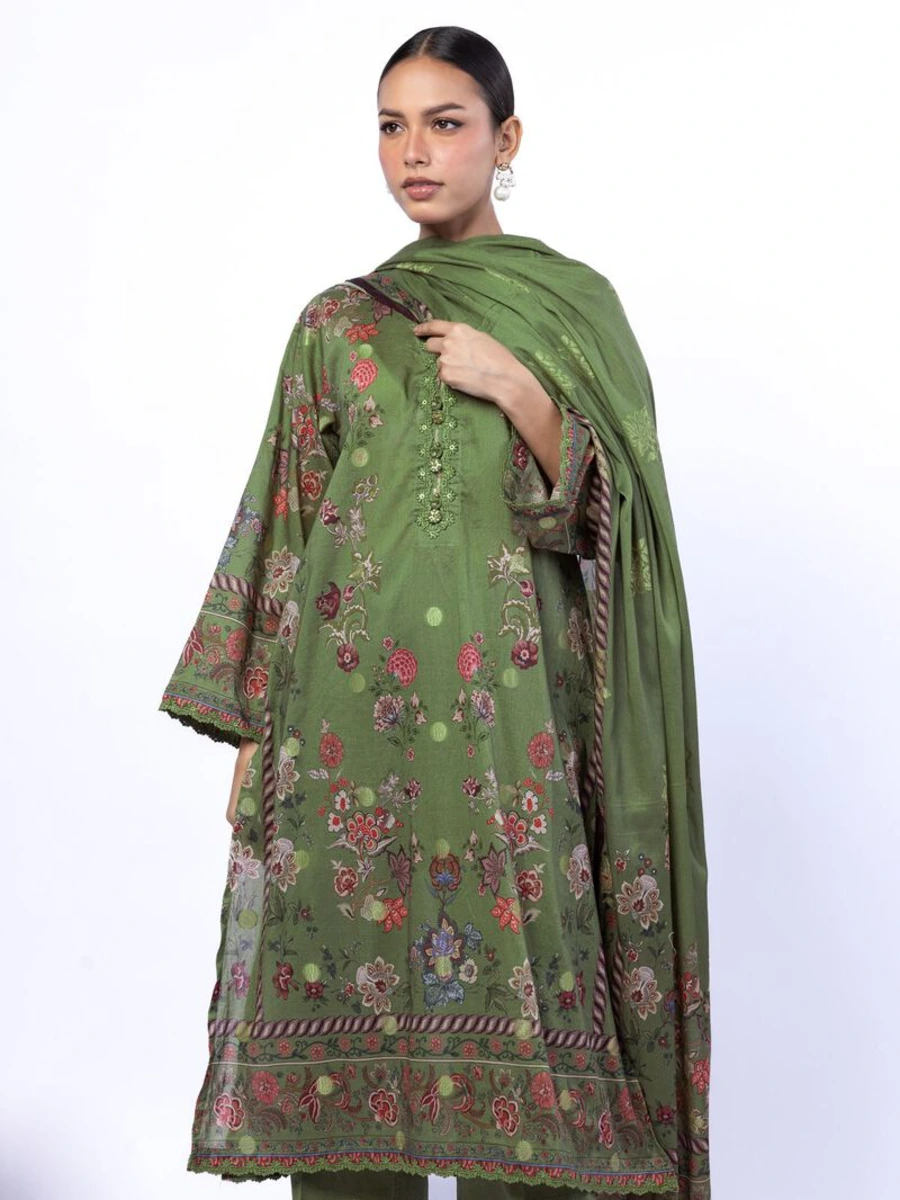 PRINTED JACQUARD SUIT 3 PC