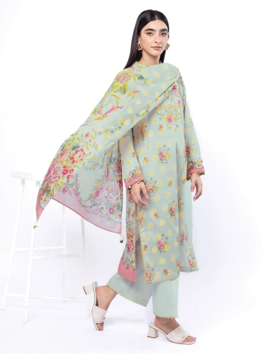 PRITNED JACQUARD SUIT 3 PC