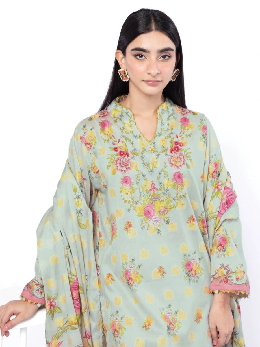 PRITNED JACQUARD SUIT 3 PC