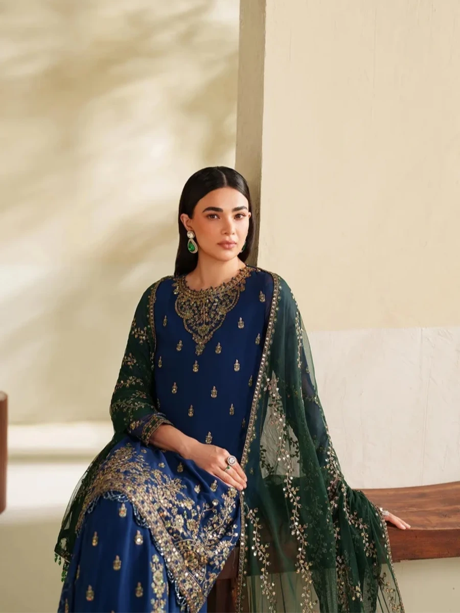 EMBROIDERED PARTY WEAR SUIT 3 PC