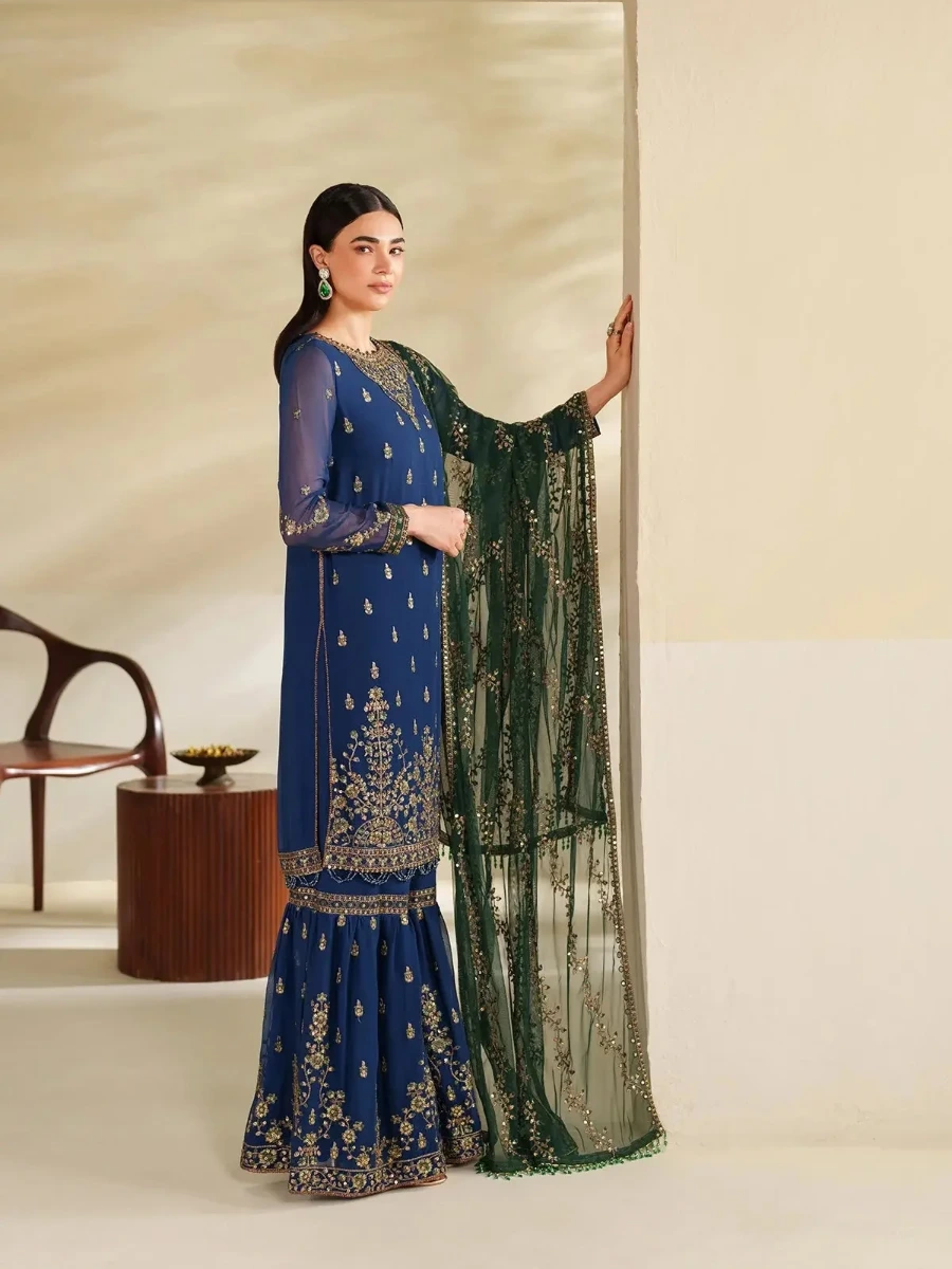 EMBROIDERED PARTY WEAR SUIT 3 PC