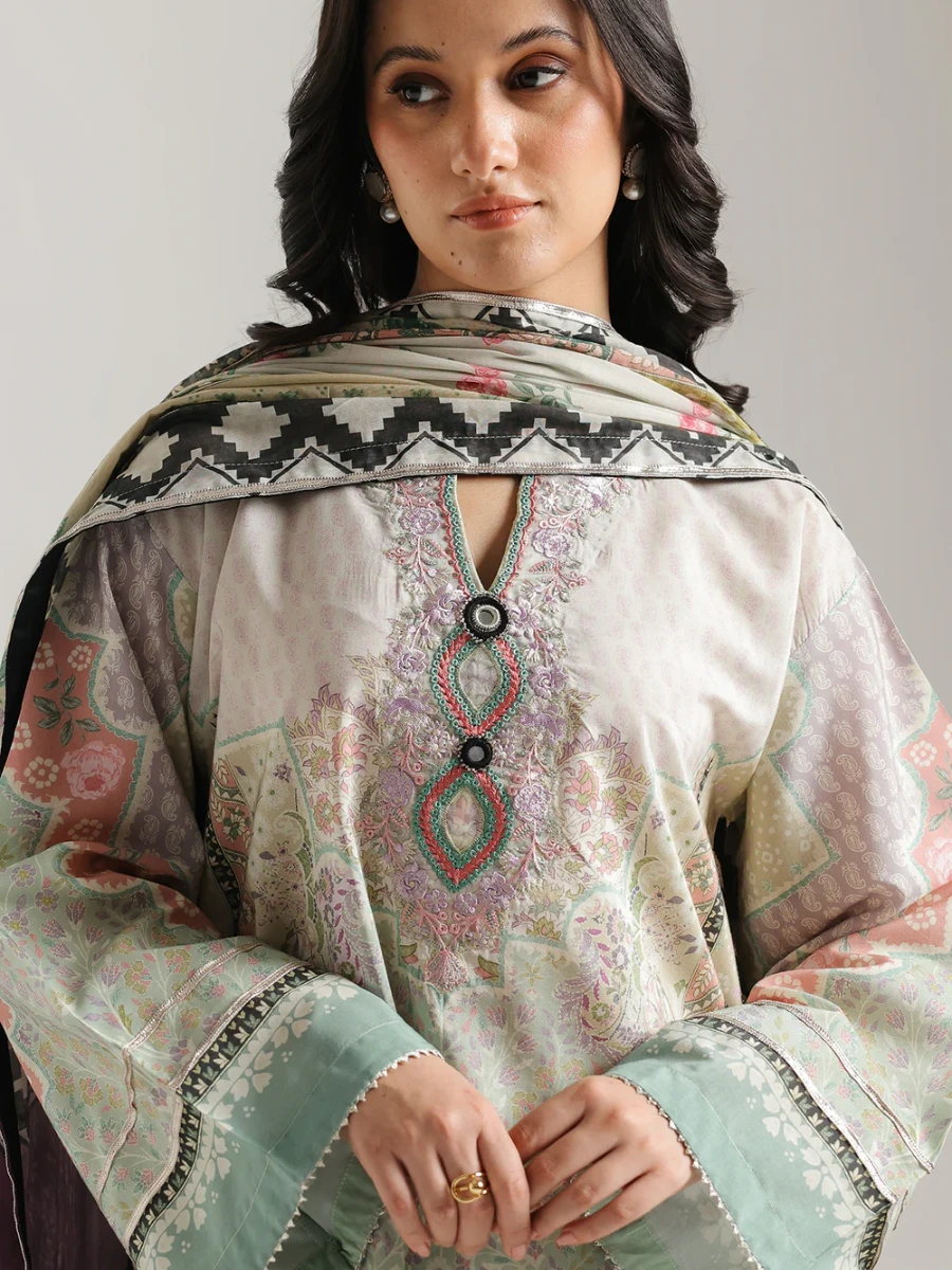 EMBROIDERED SUIT 3 PC